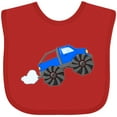 thumbnail image 3 of Inktastic Blue Monster Truck Action Boys or Girls Baby Bib, 3 of 4