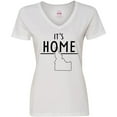 thumbnail image 3 of Inktastic It's Home- State of Idaho Outline Women's V-Neck T-Shirt, 3 of 5