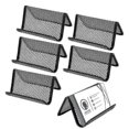 thumbnail image 1 of 5pcs Metal Mesh Business Card Holder Office Desk Desktop Business Card Display Name Card Collection Organizer Multipurpose, 1 of 5