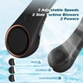 thumbnail image 3 of CIVPOWER Ventilador de cuello: Ventilador portátil sin aspas recargable con refrigeración personal para el cuello, manos libres, 3 velocidades, batería de 4000 mAh, diseño de auriculares portátiles op, 3 of 5
