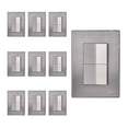 thumbnail image 1 of Placa Armada Inox Igoto 2 Apagadores Sencillos 1.5 Mod Plata 10Pz, 1 of 3