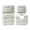 thumbnail image 3 of InsCrazy Bathroom Rugs Sets 3 Piece Bathroom Super Absorbent Floor Mat Three Piece Bathroom Non-slip Mat U-shaped Floor Mat Toilet Seat Mat Bath Decor, 3 of 7