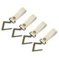 thumbnail image 1 of Unique Bargains 4Pack PU Leather S Hooks for Hanging Multipurpose Camping Hook Hanger, Gray, 1 of 6