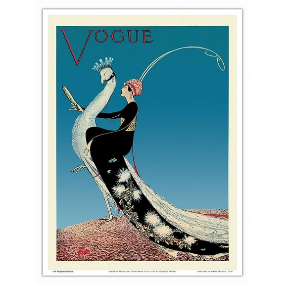 Fashion Magazine November 15th 1911 - Vintage Magazine Cover by George Wolfe Plank - Master Art Print (Unframed) 9in x 12in