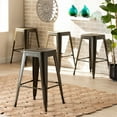 thumbnail image 3 of Baxton Studio Ensemble de Tabourets de Comptoir Empilables 4 Pcs Finition Canon, 3 of 7