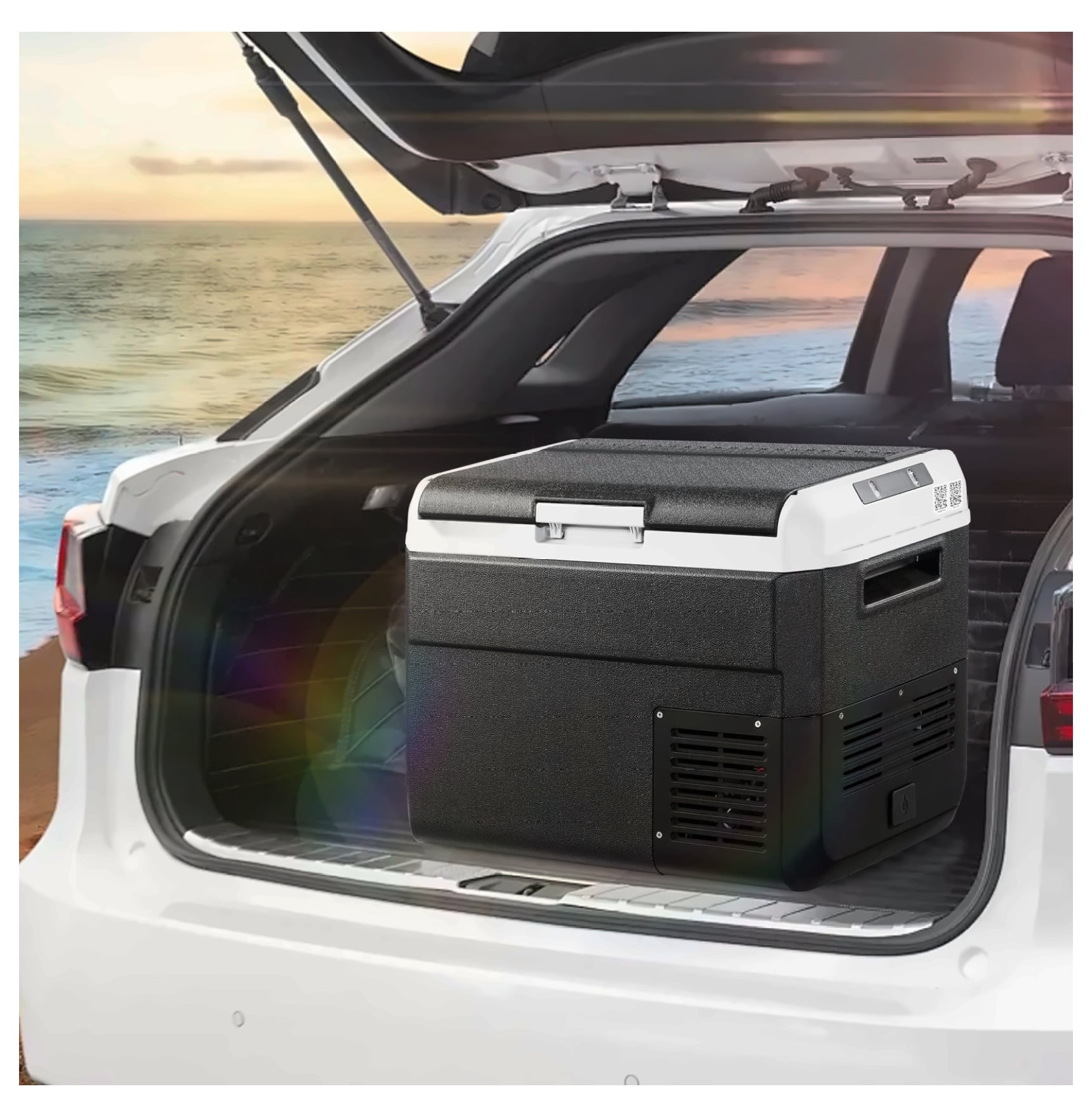 12 Volt Car Refrigerator 30L/31.7QT, Portable Electric Cooler -4 to 68°F, DC 12/24V & AC 100-240V Compressor Fridge for Camping, RV, Travel