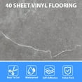 thumbnail image 3 of 40 Sheet Vinyl Flooring 12”x12” Peel and Stick Floor Tile Waterproof Grey Marble Vinyl Floor Tiles Clearance Self Adhesive Floor Tiles Sticky Laminate Flooring for Bathroom Kitchen Basement RV, 3 of 12
