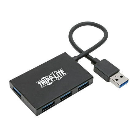 UPC: 0037332214003 | Tripp Lite USB 3.0 SuperSpeed Slim Hub 5 Gbps – 4 USB-A Ports Portable Aluminum