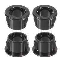 18 Pack Cable Snap Bushing Grommet, 1/2" Mounting Dia Black Round Nylon