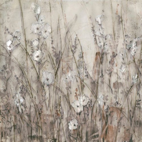 Marmont Hill "Tiny White Blooms" Painting Print on Wrapped Canvas