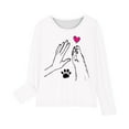 thumbnail image 4 of Mikilon Kids Casual Versatile Pullover Clothes Black Long Sleeve Printed Shirts Round Neck Soft Tops Fall Boys and Girls Cute Tops Size 4-14, 4 of 5