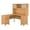 Maple Cross, variant on Scranton & Co Wood Hansen Cherry L Shaped Desk with Hutch 64.48" Unassembled