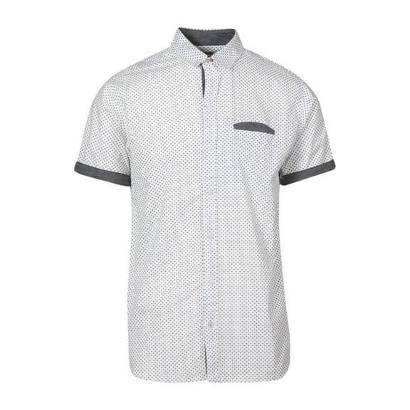 Gravity Threads Dotted Splash Dress Shirt - White - Small