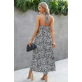 thumbnail image 2 of Animal Print Backless Halter Flowing Maxi Dress, 2 of 4