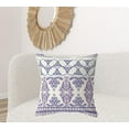 thumbnail image 3 of HomeRoots 411108 6 x 26 x 26 in. Off White & Navy Zippered Damask Indoor & Outdoor Throw Pillow, 3 of 5