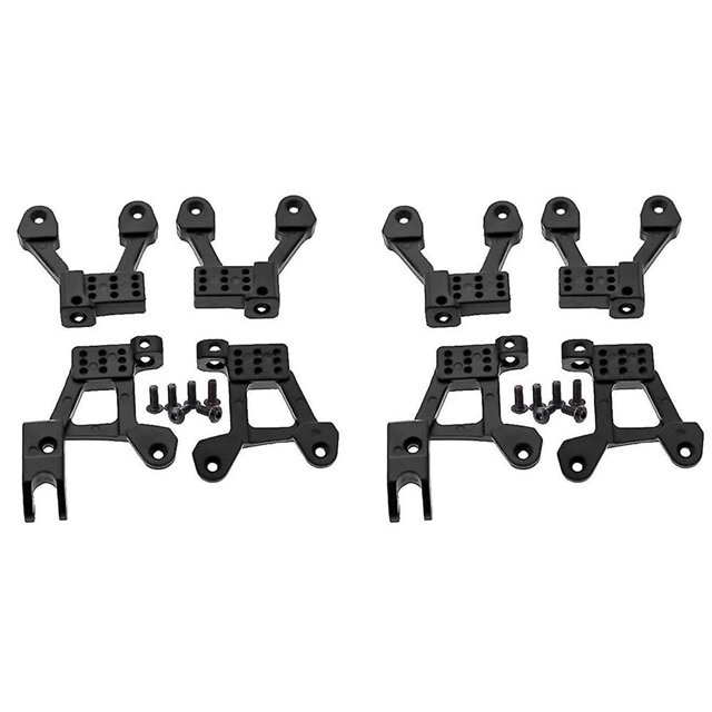 8 Uds. De aros de montaje de torres de amortiguador delantero y trasero de Metal para Axial Scx10 Ii 90046 90047 1/10 Rc Craw
