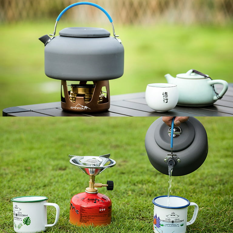 0.8L/1.4L Outdoor Lightweight Aluminum Camping Teapot Boil Water Kettle  Coffee Pot Outdoor Kettle for Camping Hiking Backpacking