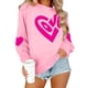 thumbnail image 4 of Xuyuer Valentine's Sweatshirt Women Love Heart Graphic Pullover Top Valentines Gifts Shirt, 4 of 9