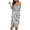 White, variant on IROINNID Wrap Dress For Women Fashion Gorgeous Printing Camisole Slim Fashion Casual Sleeveless Dress V-Neck Below The Knee Dress