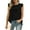 Black, variant on QUINDOS Womens Tank Tops Workout Black Fashion Round Neck Sleeveless Blouse T-Shirt Solid Summer Tops Blouse Camisoles Womens Camisoles