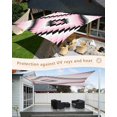 thumbnail image 4 of Sun Shade Sail 14x18Ft Boho Moroccan Pink Black and White Striped Geometric Uv Block Sunshade Canopy Outdoor Shade Cover Rectangle Shade Cloth For Patio Garden Yard Deck Pergola, 4 of 6