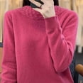 thumbnail image 4 of yillto Womens Mock Neck Sweater Soft Long Sleeve Warm Lightweight Undershirts Tops for Fall Winter, 4 of 7