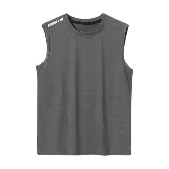 YAYUBA Men's Quick Dry Mesh Sleeveless Tank Top Breathable Muscle Shirt for Gym, Running & Summer, Grey, XXXL