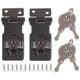thumbnail image 3 of WORGEOUS Set of 4 Keyed Hasp Locks 90 Degree for Wardrobe Doors with Knob and Secure Keyed Lock, 3 of 8
