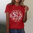 thumbnail image 2 of Trendfront Womens Jesus Letter Graphic T Shirts Crewneck Casual Loose Fit Short Sleeve Tee Trendy Christian Faith Pullover Clothing, 2 of 4