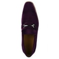 thumbnail image 5 of LIBERTYZENO Mens Classic Velvet slip on Loafer Shoes Purple, 5 of 8