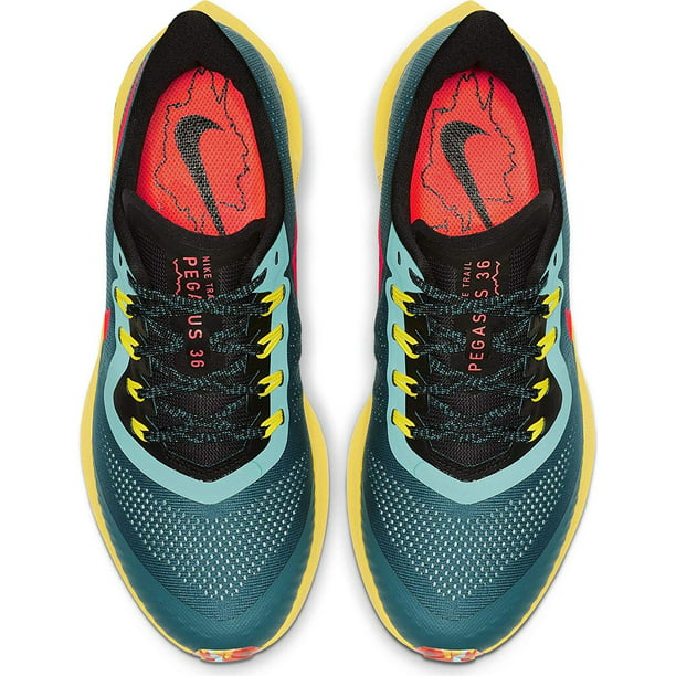 Nike Air Zoom Pegasus 36 Trail Men's Running GEODE Teal/Bright Crimson-Black Size - Walmart.com