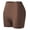 Coffee Brown, variant on Women's Ice Silk Safety Pants, Mid-waist Seamless Elastic Shorts, Anti-lighting, Anti-roll Edge