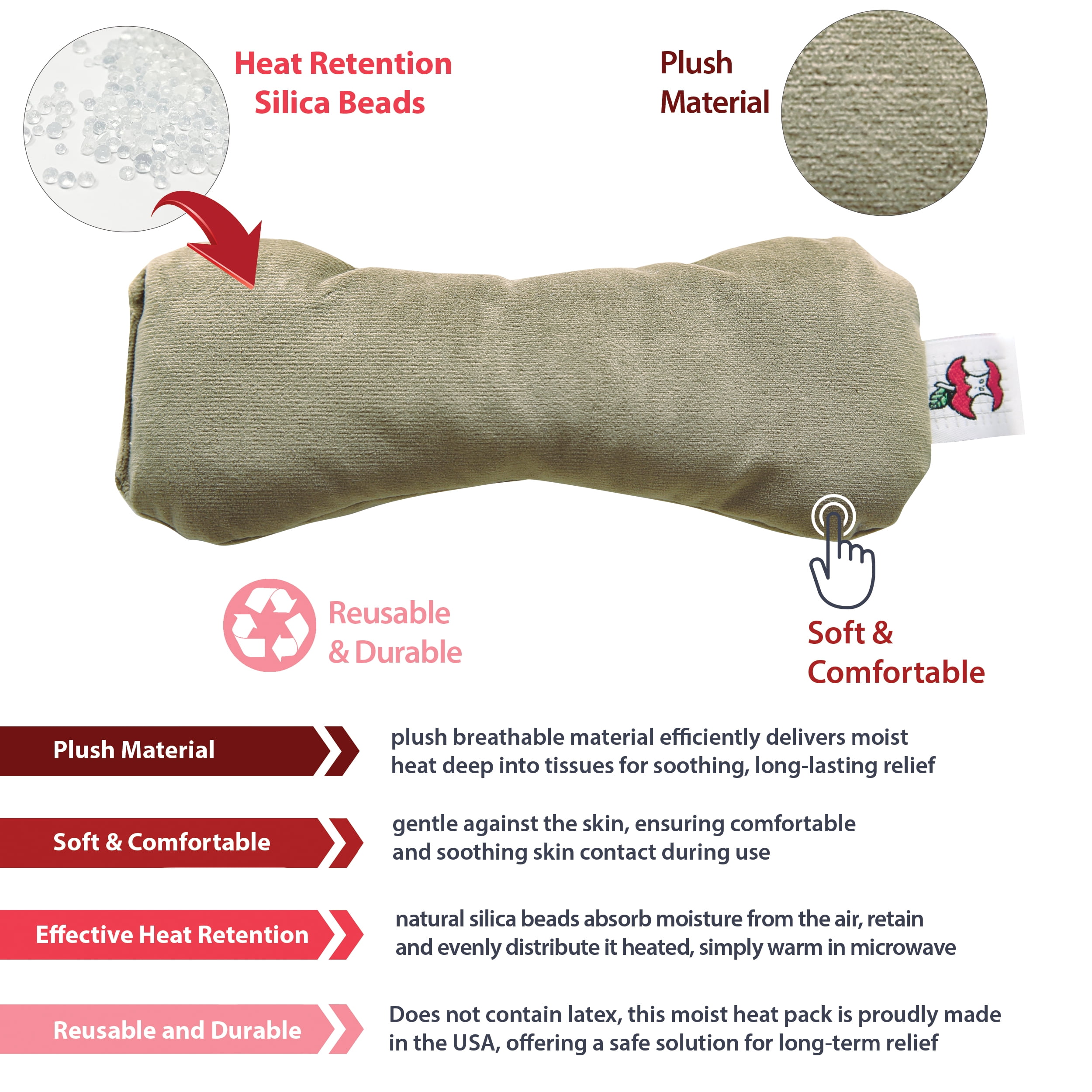 Core Products MicroBeads Eye Compress Moist Heat Therapy Pack