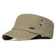 thumbnail image 5 of Gorras militares de algodón lavado, gorra militar de cadete para hombres, diseño único, gorra plana Vintage, azul esquí esquí Gafas de esquí, 5 of 5