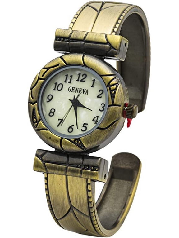Blekon Collections Quartz Women's 27mm Case Antique Gold Bangle Watch
