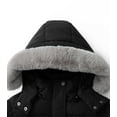 thumbnail image 4 of KVE Women's Hooded Warm Winter Coat Quilted Thicken Puffer Jacket with Removable Hood Black Small, 4 of 9