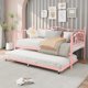 thumbnail image 1 of Yeshouse cama de metal con nido, dos camas individuales con cama abatible, soporte de acero, sin box spring, ideal para sala, apartamento o espacios pequeños, 1 of 9