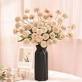 thumbnail image 4 of USPEED Fake Fall Flowers Faux Silk Pompon Mums, 10 Bulk Fake Mini Chrysanthemums with Stems, Artificial Kiku Flowers for Vase DIY Centerpieces Bouquet Floral Arrangements Decorations - Beige, 4 of 9