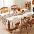 thumbnail image 3 of Vintage Pumpkins Fall Cotton Linen Rectangle Table Runners 13"x48", Beige Thanksgiving Botanical Farm Coffee Table Runner Dresser Scarves Luxury Table Runners for Wedding Party Banquet Dinner Decor, 3 of 8