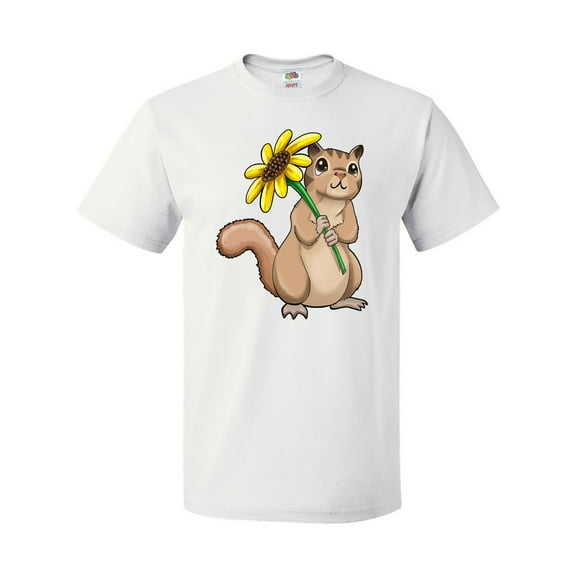 Inktastic Cute Chipmunk with Sunflower T-Shirt