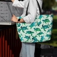 thumbnail image 4 of Wukai Green Sea Turtle Print Zipper Bag,large Beach Tote Bag,Waterproof Sandproof Bag,Grocery and Picnic Tote Travel Bag, 4 of 5