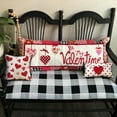 thumbnail image 6 of Valentine''s Day Pillow Covers 12x20 Inch Big Small Red Hearts Decor White Throw Pillow Covers Valentine''s Day Cushion Case Decoration for Sofa Couch 050C, 6 of 6