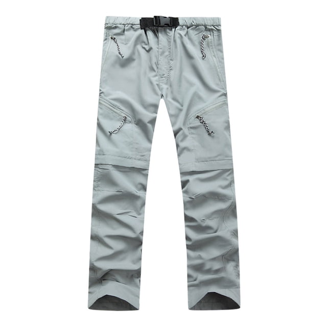 Pantalon de Randonnée Extensible pour Hommes - Pantalon Léger et Déperlant pour le Camping et la Pêche
