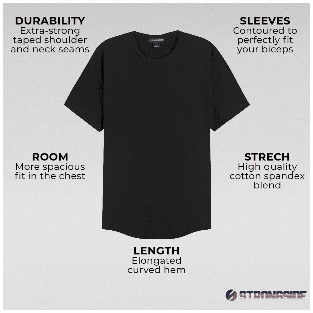 STRONG Tシャツ L size STRONGSIZE V-Neck T-Shirts for Men – Big and Tall Mens Stretch T