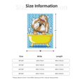 thumbnail image 5 of Sikiie Dog Takes a Bath in the Bathtub Cozy Flannel Fleece Throw Blanket: Lightweight & Thick for All Seasons - Perfect for Women, Men, & Kids", 5 of 6
