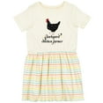 thumbnail image 3 of Inktastic Backyard Chicken Farmer Ancona Hen Girls Toddler Dress, 3 of 5