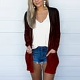 thumbnail image 3 of Cardigan Léger à Manches Longues pour Femmes, Ouvert devant, Automne, 3 of 4