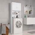 thumbnail image 1 of vidaXL Washing Machine Cabinet White 25.2"x10"x74.8" Chipboard, 1 of 5