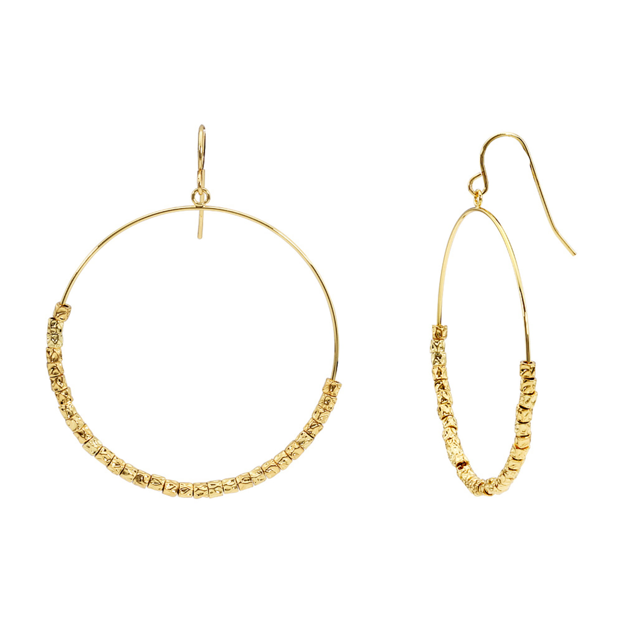 Gorjana Newport Large Drop Hoop Earrings In Gold 183006G 