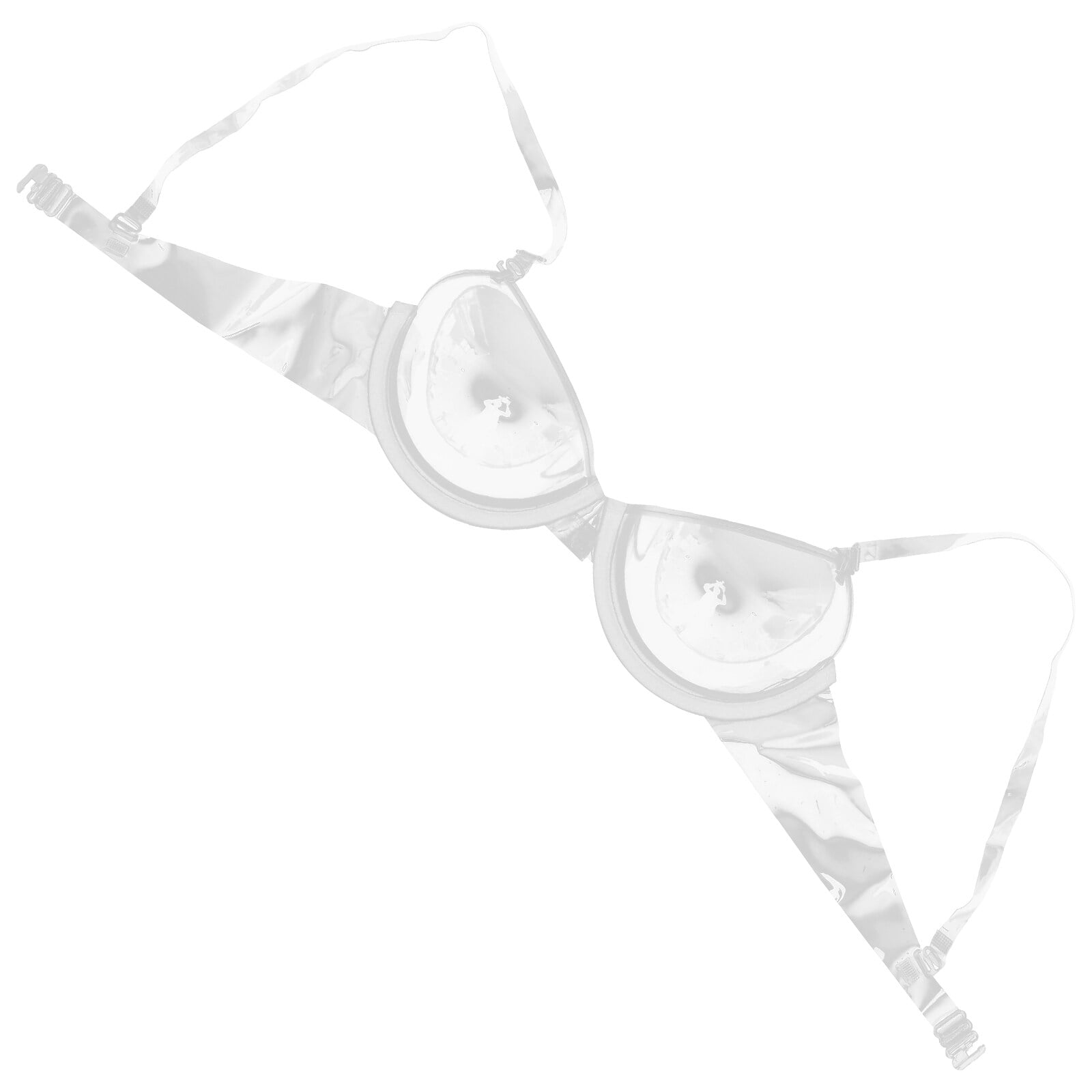 Hemoton Invisible Transparent Ultra-fine Shoulder Strap Plastic Bra  Disposable Underwear Bra (36)